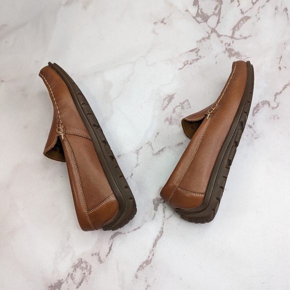 Ecco Loafers Men 8.5 42 Brown Leather Penny Driving Boat Leather Slip On Shoe main image 10